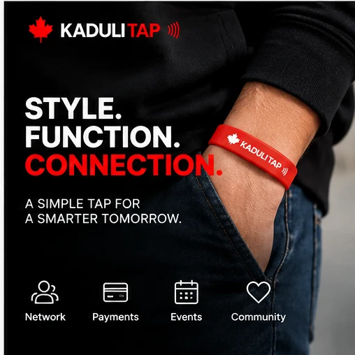 KADULI TAP wristband worn on a wrist