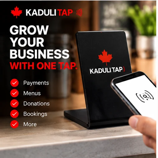 KADULI TAP merchant stand on a shop counter